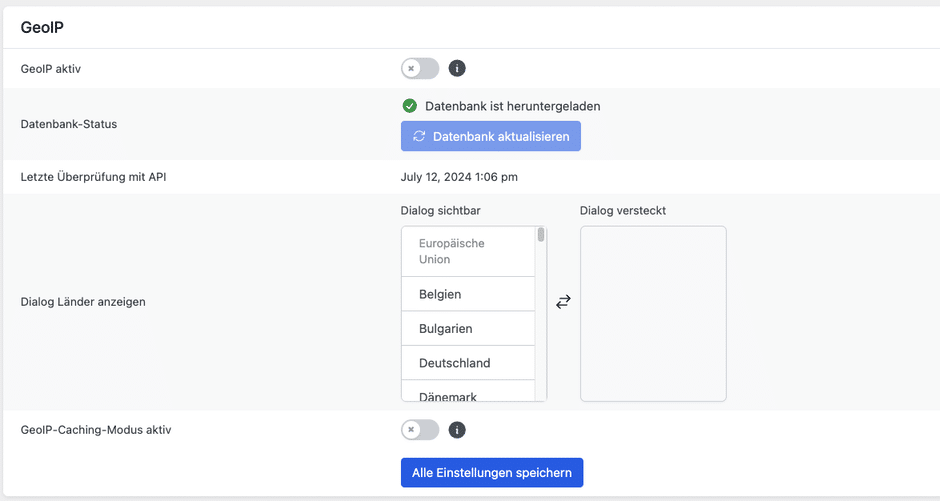 Geo-Restriktion zur Anpassung der Region der Nutzer